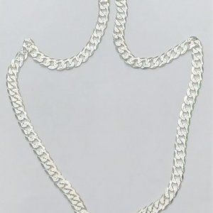 925  Sterling Silver Cuban Diamond Cut Style
